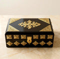 Black Brass Embossed Jewelry Chest - view 1