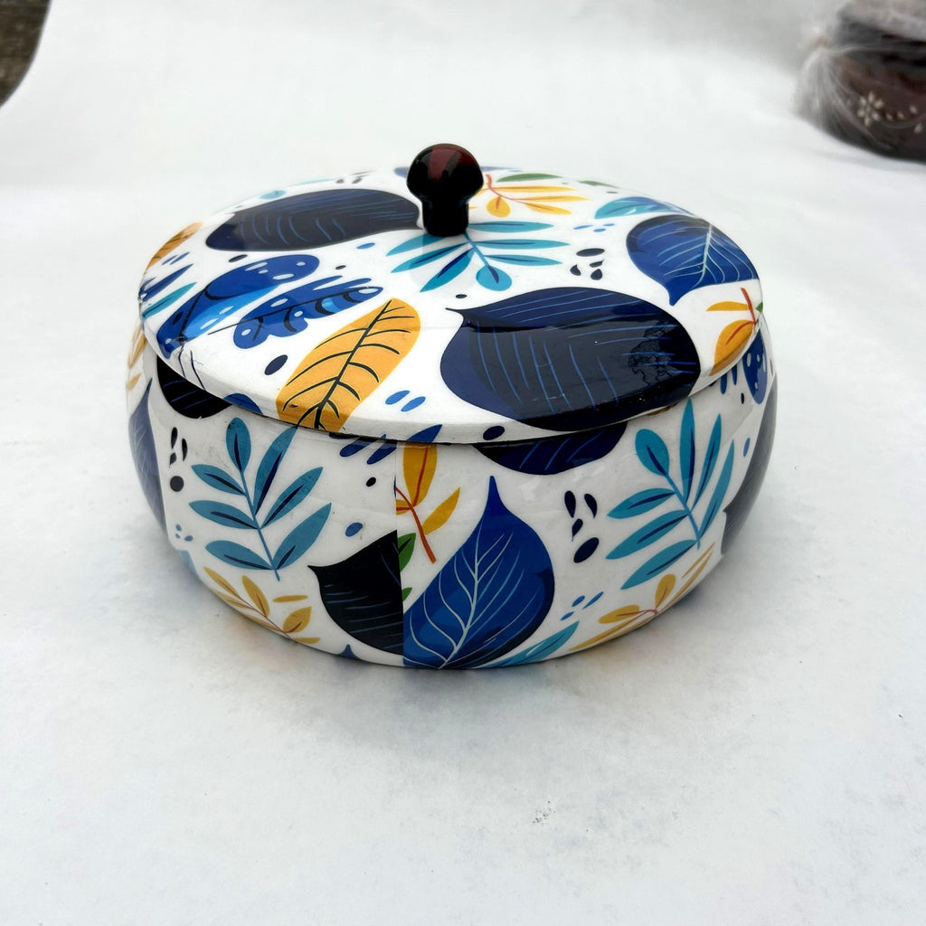 Botanical Painted Wooden Roti Box - view 3