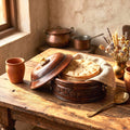 Brass Inlay Carved Roti Box - view 1
