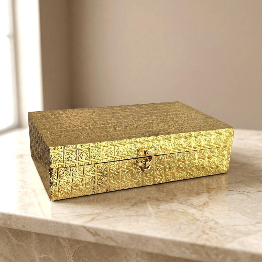 Gold Brass-Plated Jewelry Box - view 3