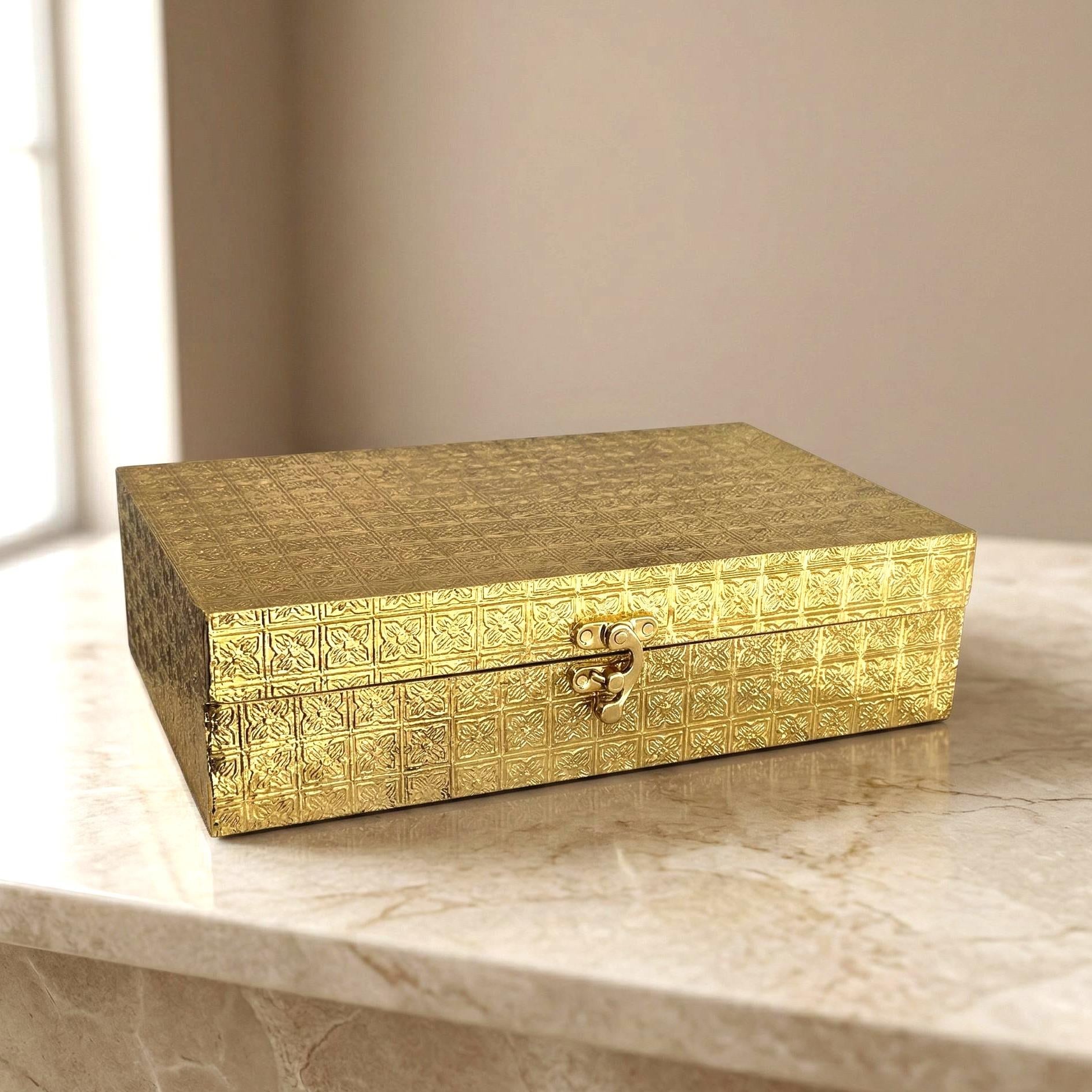 Gold Brass-Plated Jewelry Box - view 3
