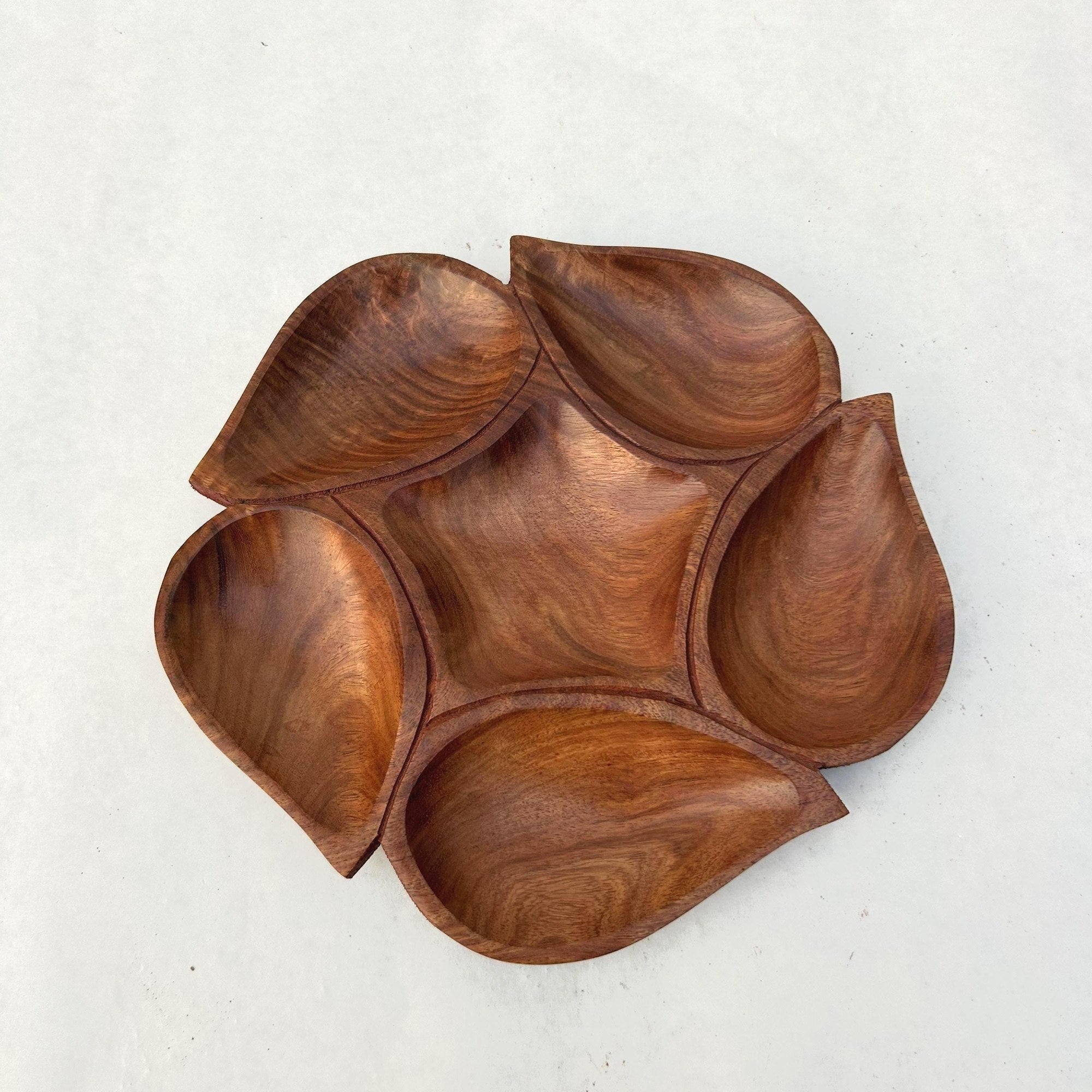 Lotus Six-Section Wooden Tray - view 2