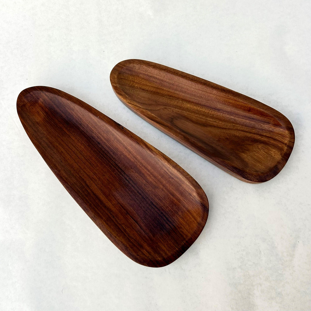 Organic Oval Walnut Tray Set - view 5