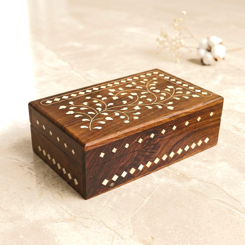 Resin Inlay Wooden Jewelry Box - view 2