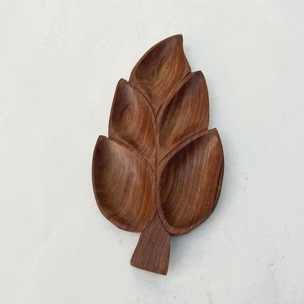 Walnut Leaf Compartment Tray - view 3