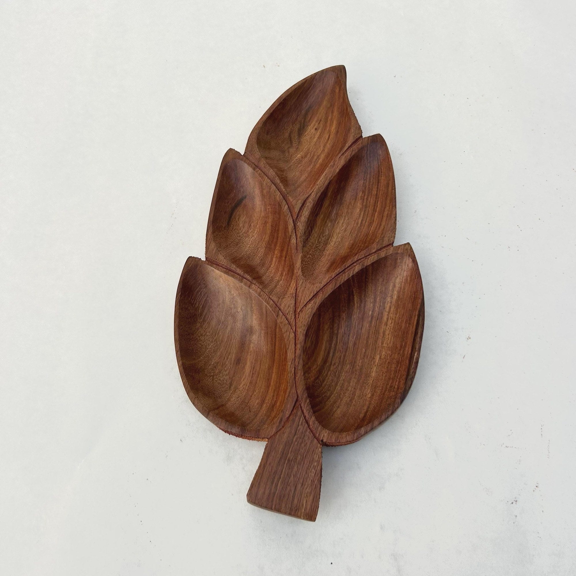 Walnut Leaf Compartment Tray - view 3