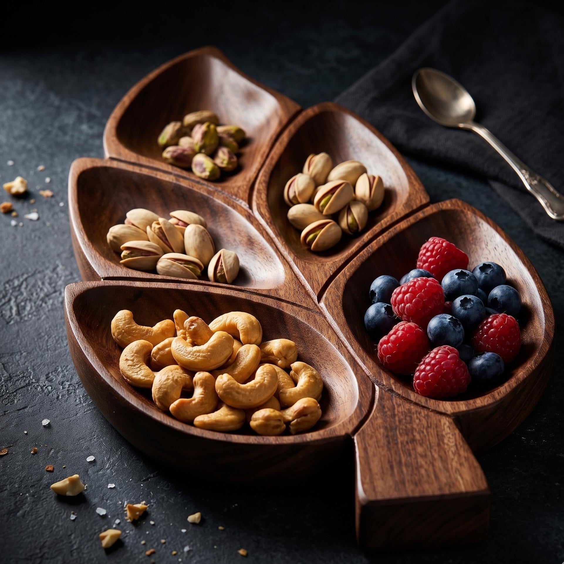 Walnut Leaf Compartment Tray - view 5